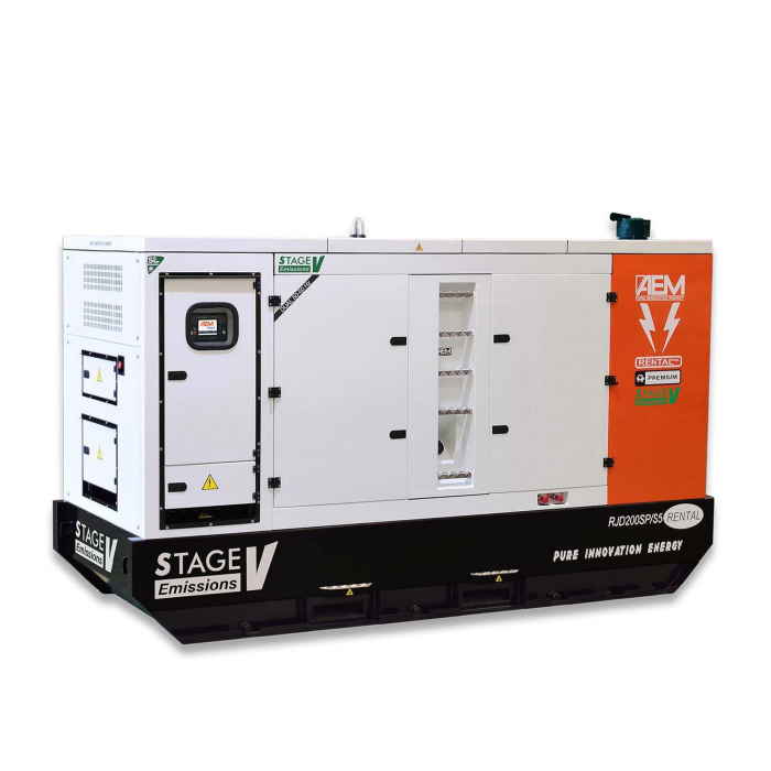 Stromgenerator Stage V – 100 kVA (AEM100) auf Anhänger - Vermietung